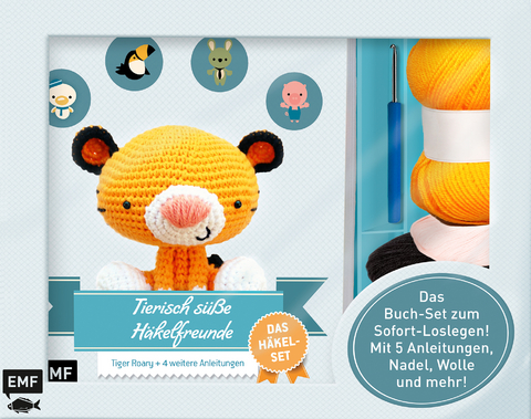 Tierisch s&uuml;&szlig;e H&auml;kelfreunde - Das Set mit Wolle und Anleitung -  Amigurumipattern