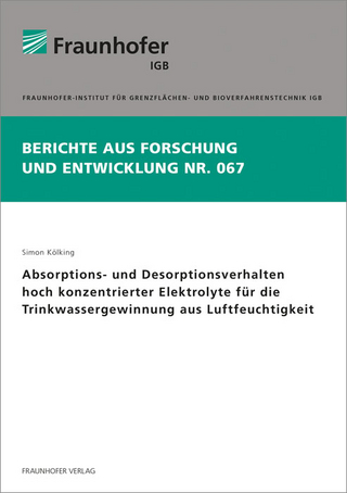 Absorptions- und Desorptionsverhalten hoch konzentrierter Elektrolyte für die Trinkwassergewinnung aus Luftfeuchtigkeit