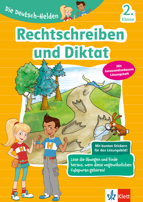 Klett Die Deutsch-Helden: Rechtschreiben und Diktat 2. Klasse