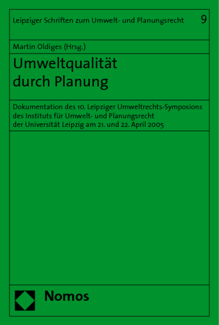 Umweltqualit&auml;t durch Planung - 