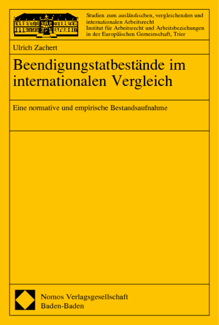 Beendigungstatbest&auml;nde im internationalen Vergleich - Ulrich Zachert