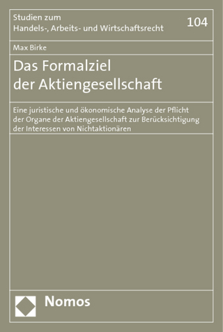 Das Formalziel der Aktiengesellschaft