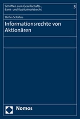 Informationsrechte von Aktion&auml;ren - Stefan Sch&auml;fers