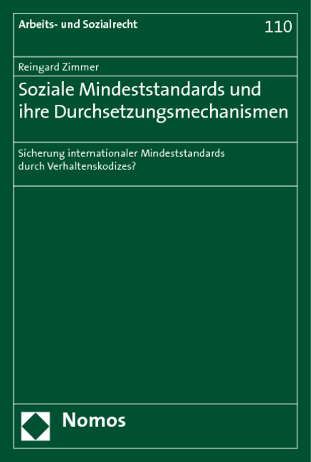 Soziale Mindeststandards und ihre Durchsetzungsmechanismen - Reingard Zimmer