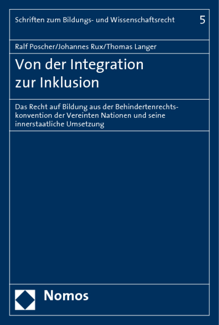 Von der Integration zur Inklusion - Ralf Poscher, Johannes Rux, Thomas Langer