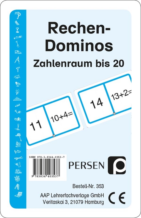 Rechen-Dominos: Zahlenraum bis 20 - Angelika Lange, J&uuml;rgen Lange