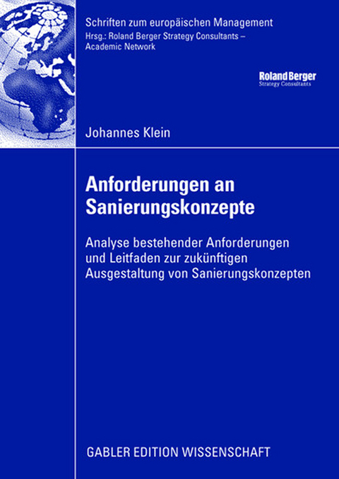 Anforderungen an Sanierungskonzepte - Johannes Klein