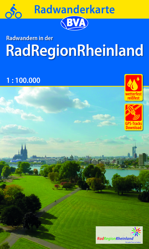 Radwanderkarte BVA Radwandern in der RadRegionRheinland 1:100.000, rei&szlig;- und wetterfest, GPS-Tracks Download