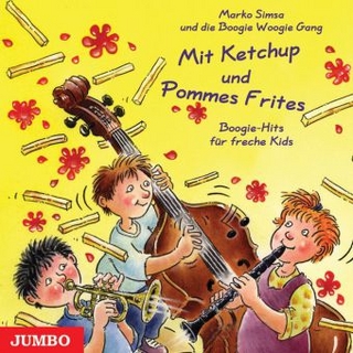 Mit Ketchup und Pommes Frites