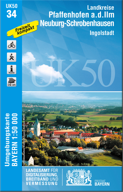 UK50-34 Landkreise Pfaffenhofen a.d.Ilm, Neuburg-Schrobenhausen - Breitband und Vermessung Landesamt f&uuml;r Digitalisierung  Bayern