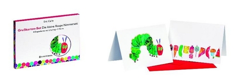 Die kleine Raupe Nimmersatt - Gru&szlig;karten-Set - Eric Carle