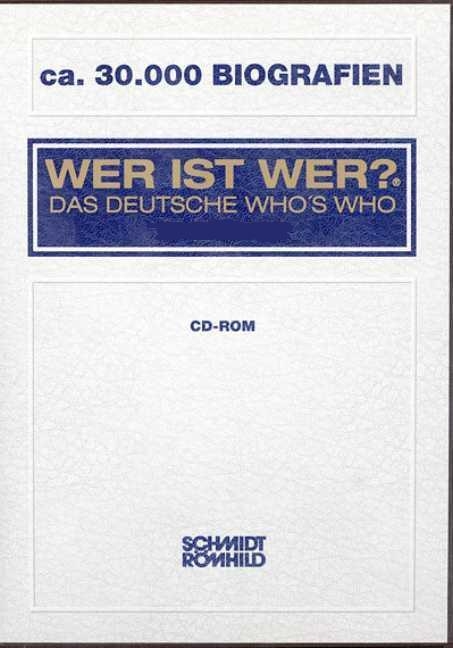 Wer ist Wer? - Das Deutsche Who's Who. Texte z.T. englisch und franz&ouml;sisch / Wer ist Wer? - Das Deutsche Who's Who 2007/2008 (CD-ROM) - 