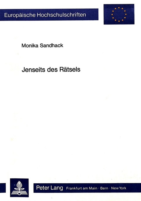 Jenseits des R&auml;tsels - Monika Sandhack
