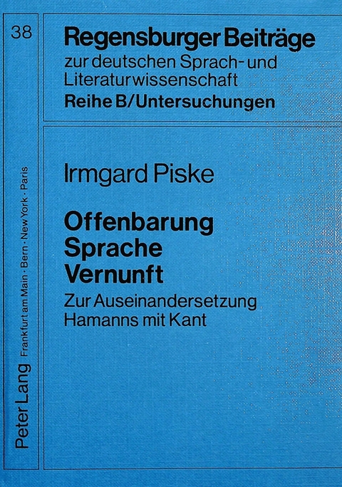 Offenbarung - Sprache - Vernunft - Irmgard Piske