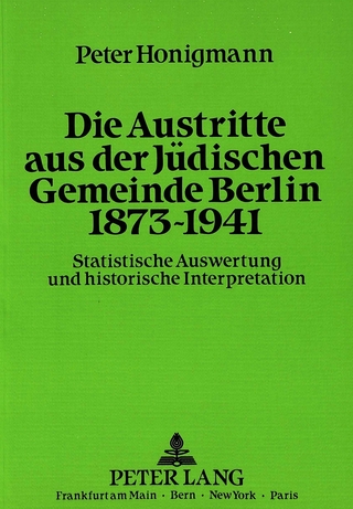 Die Austritte aus der Jüdischen Gemeinde Berlin 1873-1941