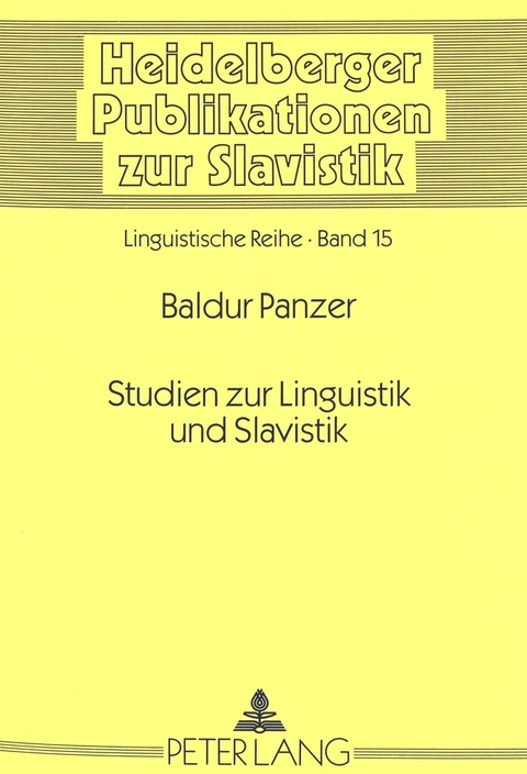 Studien zum slavischen Verbum - 