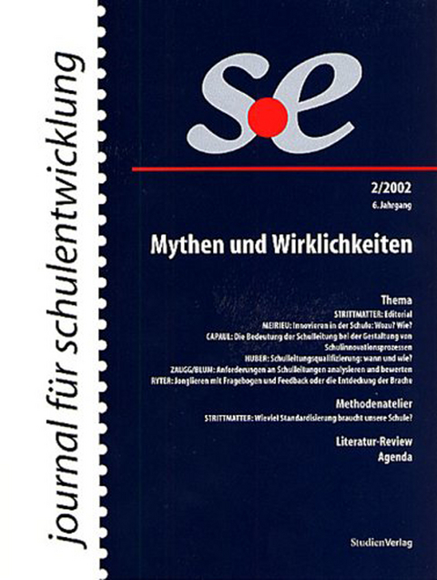 journal f&uuml;r schulentwicklung 2/2002 -  journal f&uuml;r schulentwicklung