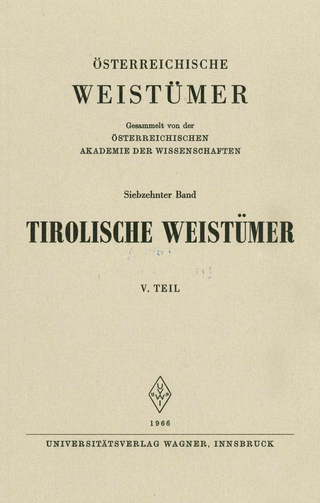 Tirolische Weistümer, V. Teil (Unterinntal)