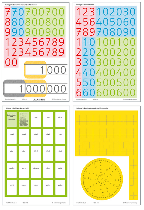 Das Mathebuch 4 &ndash; Arbeitsbeilagen (identisch mit 978-3-619-45442-6) - 