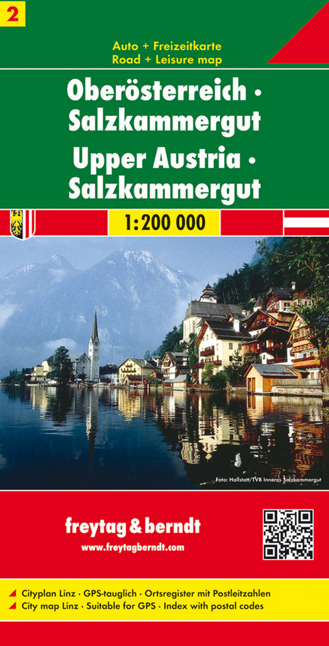 Ober&ouml;sterreich - Salzkammergut, Autokarte 1:200.000 - 