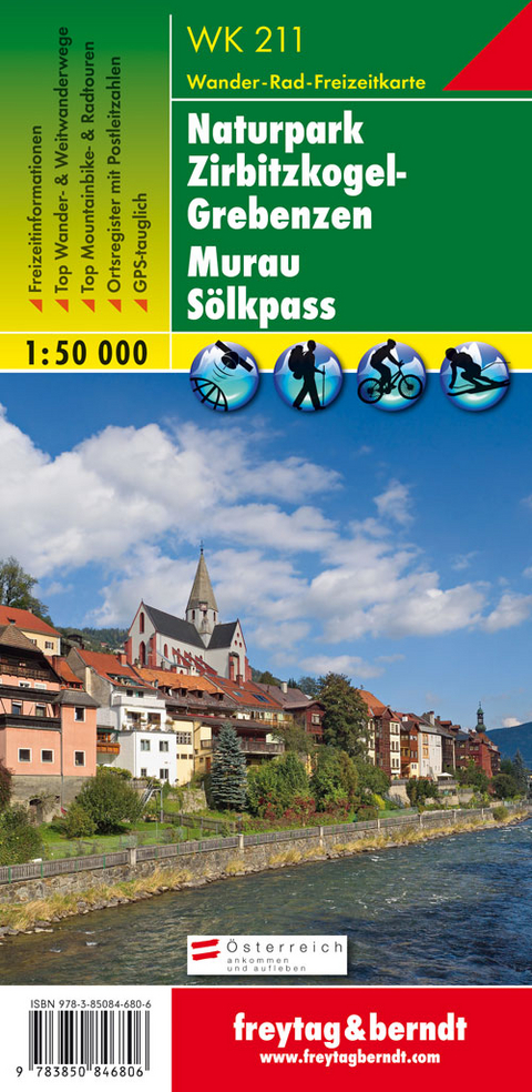WK 211 Naturpark Zirbitzkogel-Grebenzen - Murau - S&ouml;lkpass, Wanderkarte 1:50.000 - 