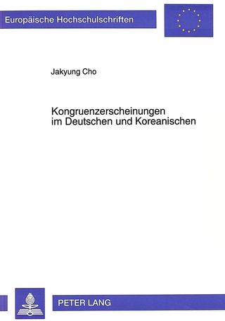 Kongruenzerscheinungen im Deutschen und Koreanischen