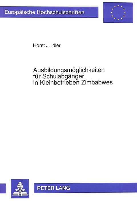 Ausbildungsm&ouml;glichkeiten f&uuml;r Schulabg&auml;nger in Kleinbetrieben Zimbabwes - Horst Idler