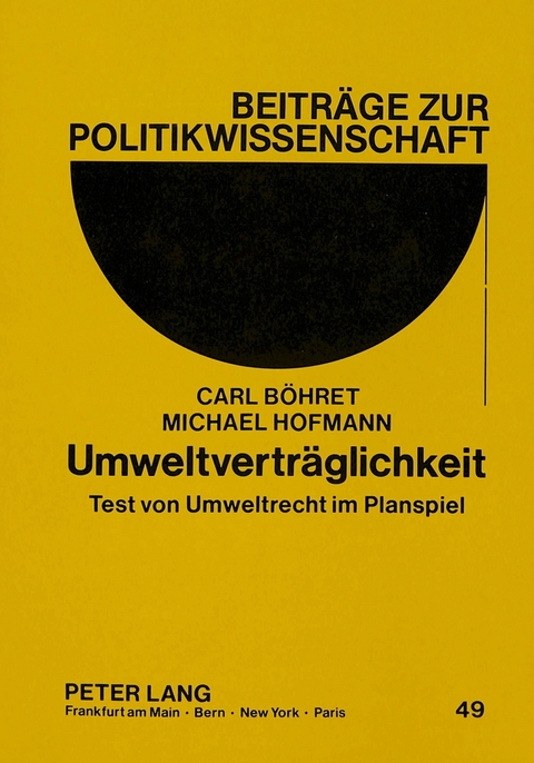 Umweltvertr&auml;glichkeit - Carl B&ouml;hret, Michael Hofmann