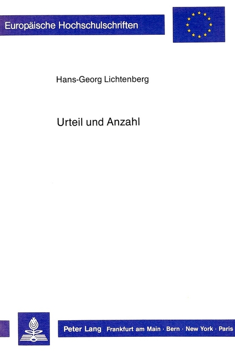 Urteil und Anzahl - Hans-Georg Lichtenberg