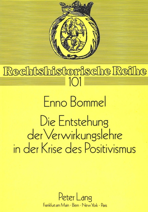 Die Entstehung der Verwirklichungslehre in der Krise des Positivismus - Enno Bommel
