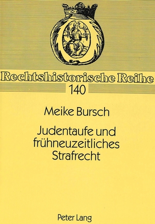 Judentaufe und frühneuzeitliches Strafrecht