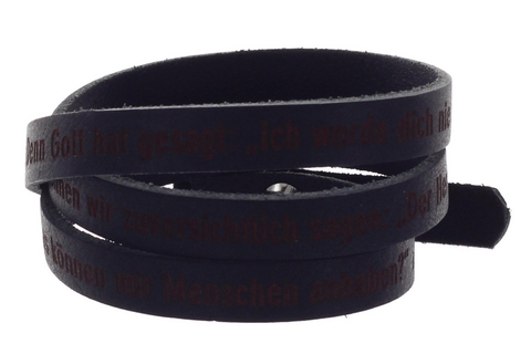 Wickelarmband Leder "Ich werde dich nie verlassen"