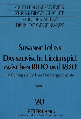 Das szenische Liederspiel zwischen 1800 und 1830