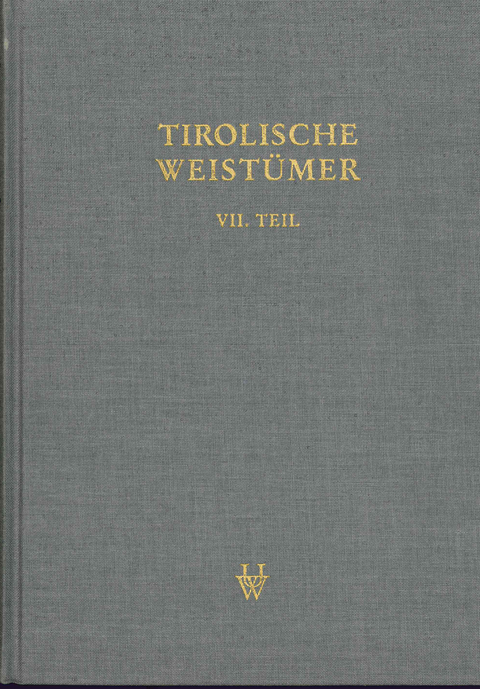 Tirolische Weist&uuml;mer, VII. Teil: Oberinntal - 