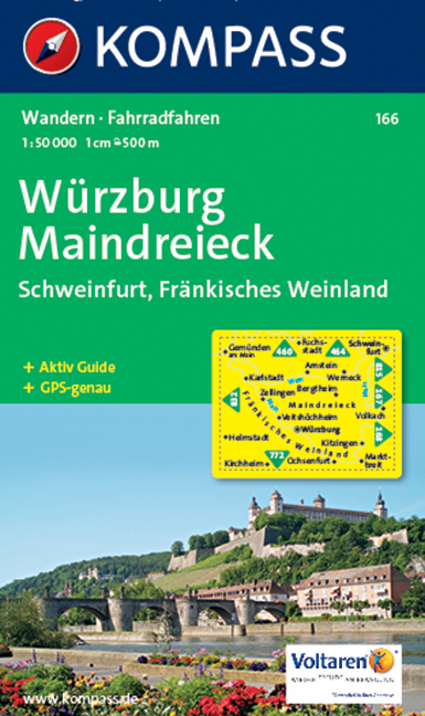 KOMPASS Wanderkarte W&uuml;rzburg - Maindreieck - Schweinfurt - Fr&auml;nkisches Weinland - 