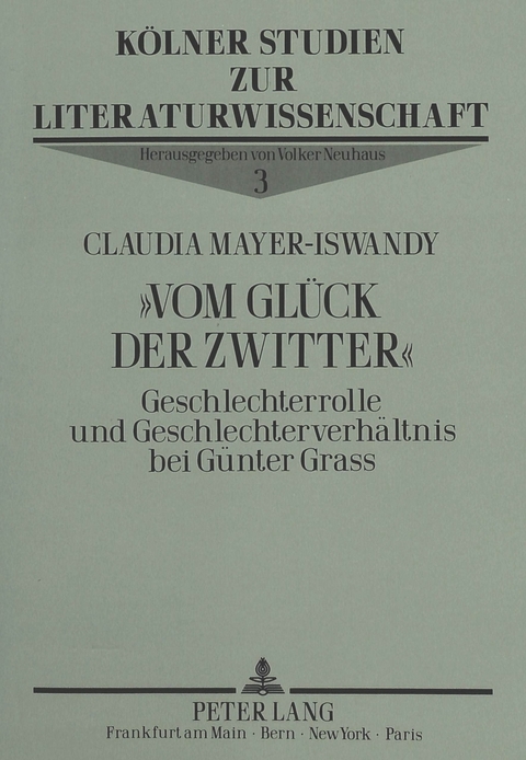 &laquo;Vom Gl&uuml;ck der Zwitter&raquo; - Claudia Mayer-Iswandy