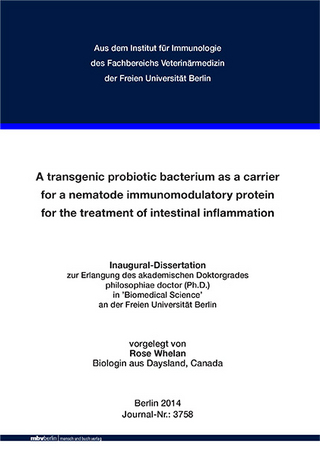 A transgenic probiotic bacterium as a carrier for a nematode immunomodulatory protein for the treatment of intestinal inflammation