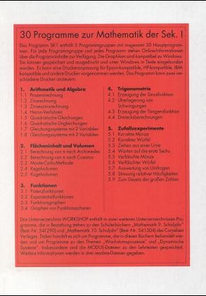 Computerprogramm zur Mathematik Gymnasium Baden-Württemberg, Diskette (3 1/2 Zoll)