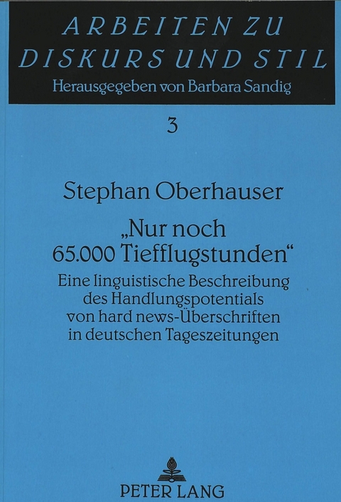 &laquo;Nur noch 65.000 Tiefflugstunden&raquo; - Stephan Oberhauser