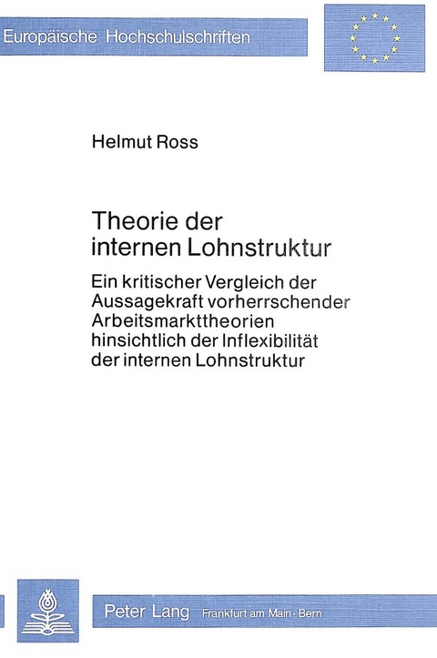 Theorie der internen Lohnstruktur - Helmut Ross