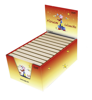 Oups Kärtchenbox im Verkaufs-Display