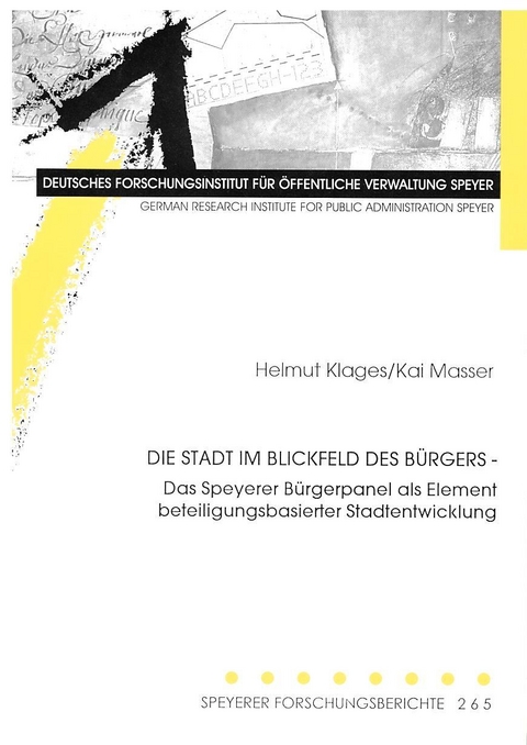 Die Stadt im Blickfeld des B&uuml;rgers - Helmut Klages, Kai Masser