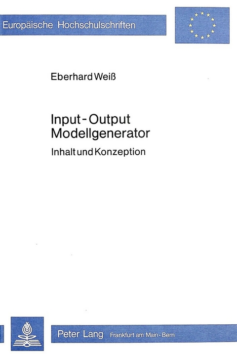 Input - output- Modellgenerator - Eberhard Weiss