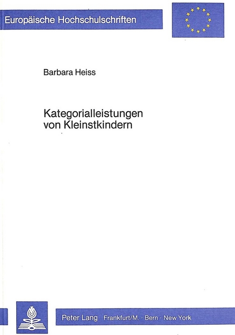 Kategorialleistungen von Kleinstkindern - Barbara Heiss