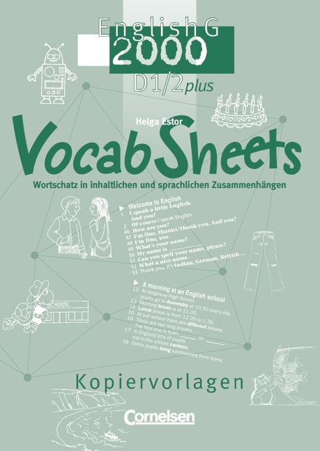 English G 2000. Ausgabe D Plus / Band 1/2: 5./6. Schuljahr - Vocab Sheets - Helga Estor