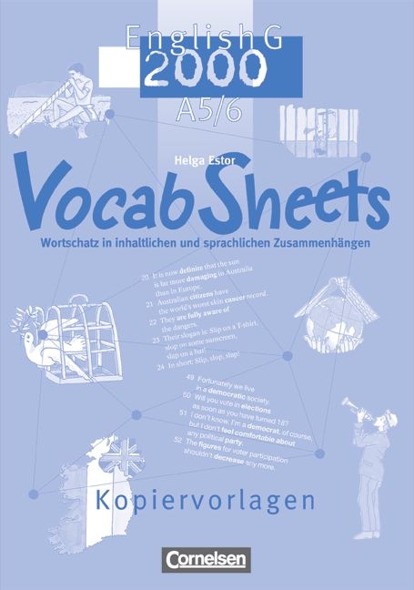 English G 2000. Ausgabe A / Band 5/6: 9./10. Schuljahr - Vocab Sheets - Helga Estor