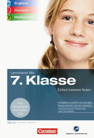 Lernvitamine - Lernvitamin Mix: Englisch, Deutsch, Mathematik / 7. Schuljahr - Kompletttrainer und Diktattrainer