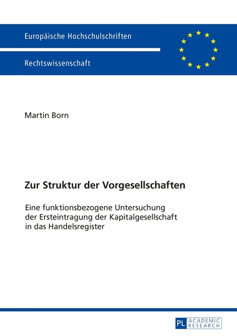 Zur Struktur der Vorgesellschaften - Martin Born