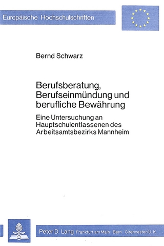Berufsberatung, Berufseinmündung und berufliche Bewährung