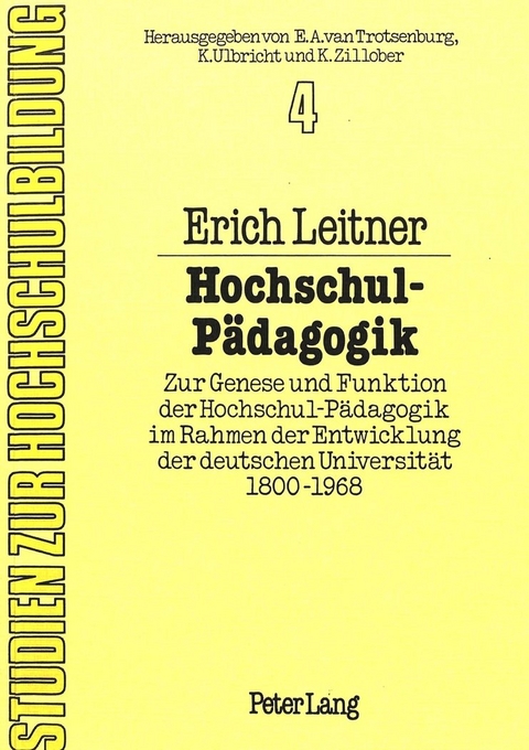 Hochschul-P&auml;dagogik - Erich Leitner